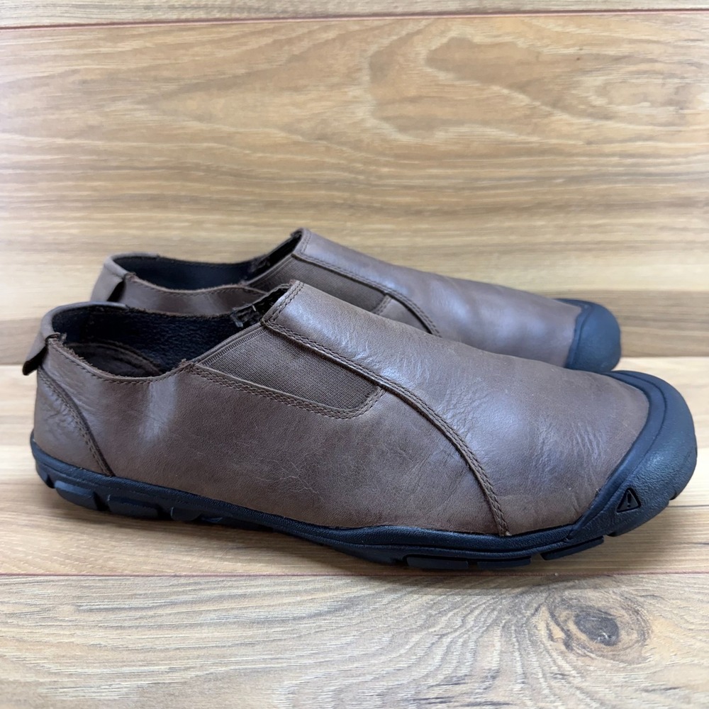 Keen Targhee CNX Barefoot Slip On Mens 10 Brown Leather Casual Trail Outdoor